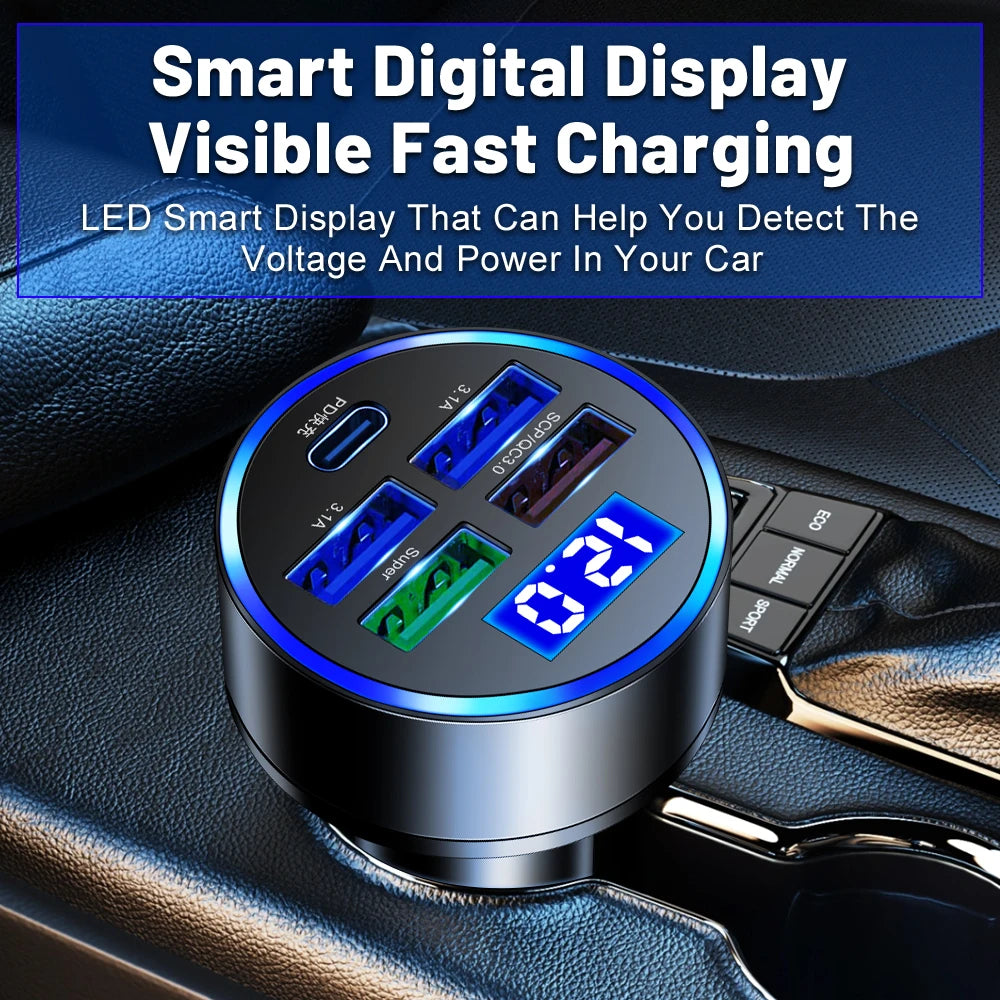 250W PD USB Car Charge Adapter